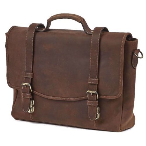 Classic Leather Messenger Bag