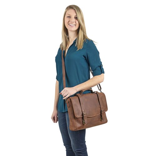 Classic Leather Messenger Bag