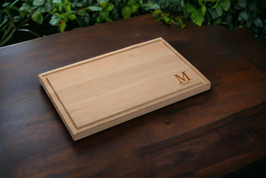 Personalized Cherry Cutting Board With Juice Groove 17" x 11" x 3/4"