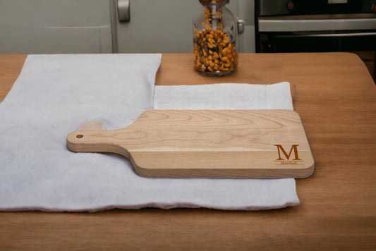 Personalized Cherry Serving Board With Handle 17" x 8" x 3/4"