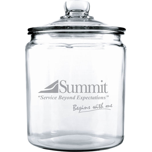 1/2 Gallon Glass Cookie Jar w/ Lid