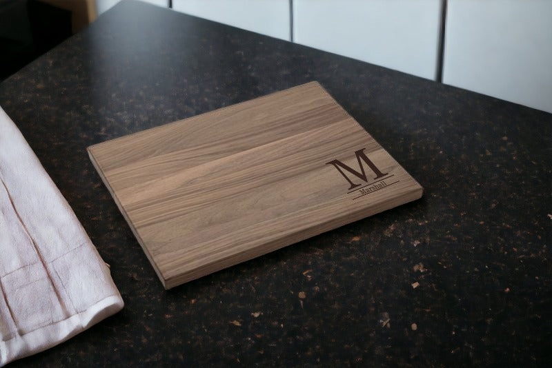 Personalized Walnut Cutting Board 14" x 11" x 3/4"