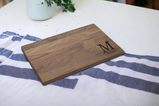 Personalized Walnut Cutting Board 16" x 10-1/2" x 3/4"