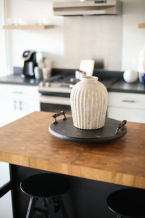 Small Lazy Susan with Castle Handles