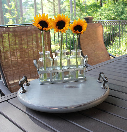 Small Lazy Susan with Castle Handles