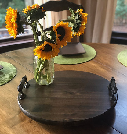 Small Lazy Susan with Castle Handles